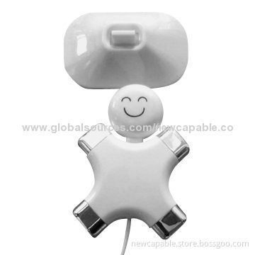Smile Appearance USB Hub with Four Hubs, Sized 10*8*2.5mm